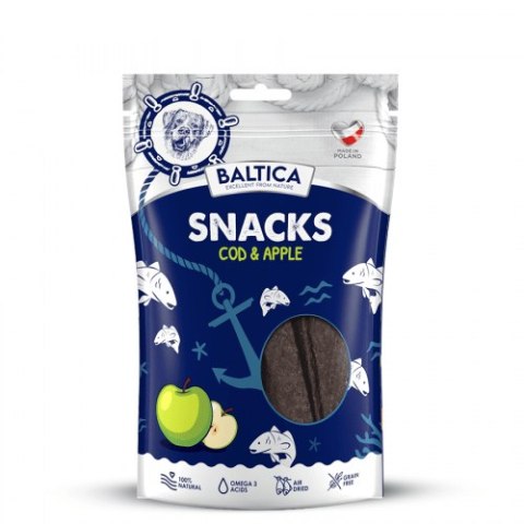 BALTICA Snacks polędwica dorsza z jabłkami 80g BALTICA Snacks polędwica dorsza z jabłkami 80g