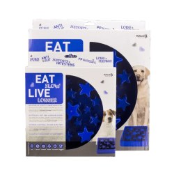Eat Slow Live Longer STAR miska spowalniająca niebieska S