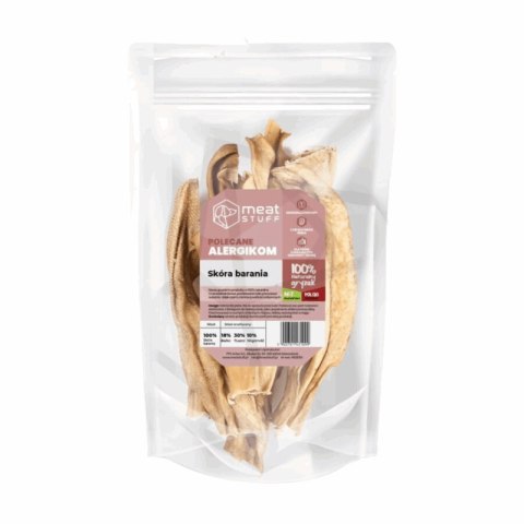 MEATSTUFF Skóra Barania gryzak naturalny 100g MEATSTUFF Skóra Barania gryzak naturalny 100g