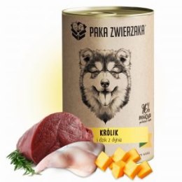 PAKA ZWIERZAKA Karma mokra dla psa Królik i dzik z dynią 400g