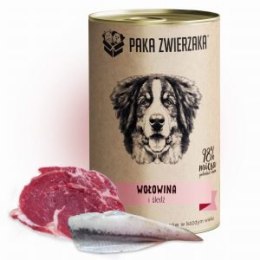 PAKA ZWIERZAKA Karma mokra dla psa Wołowina i śledź 400g