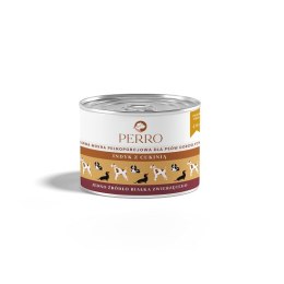 PERRO Karma mokra dla psa Indyk z cukinią - monobiałkowa formuła dla psów dorosłych 410g