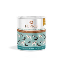 PERRO Karma mokra dla psa Wołowina z korzeniem pietruszki - monobiałkowa formuła dla psów dorosłych 850g