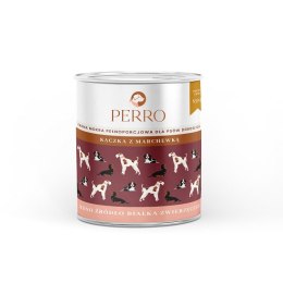 PERRO Karma mokra z kaczki z marchewką dla psa - monobiałkowa formuła dla psów dorosłych 850g