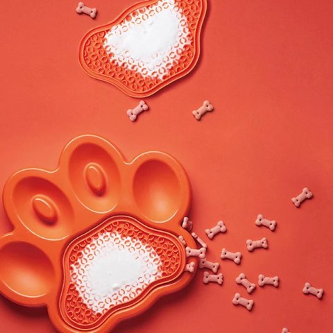 Pet Dream House Paw- Miska spowalniająca 2w1 pomarańczowa Pet Dream House Paw- Miska spowalniająca 2w1 pomarańczowa