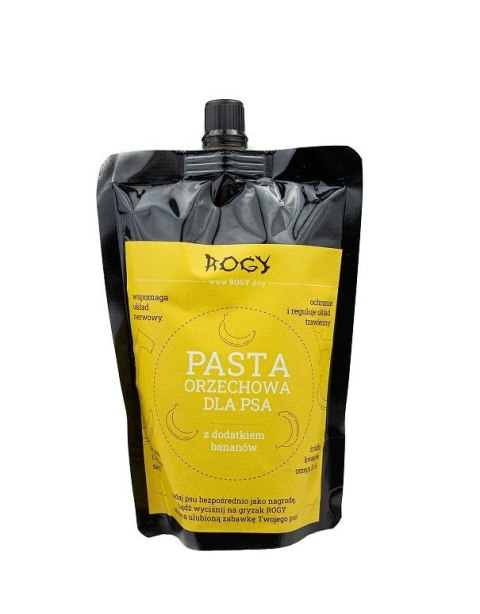 ROGY Pasta orzechowa z dodatkiem bananów dla psa 300g ROGY Pasta orzechowa z dodatkiem bananów dla psa 300g