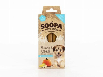 SOOPA Szczeniak Dental Stick- Banan i Dynia (100g)