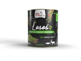 SYTA MICHA Karma mokra dla psa łosoś z jeleniem, żurawiną i szparagami 800g