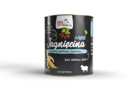 SYTA MICHA Karma mokra dla szczeniąt jagnięcina z czarną marchwią i bananem 800g