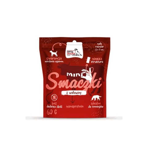 SYTA MICHA Mini smaczki dla psa z wołowiny 60g SYTA MICHA Mini smaczki dla psa z wołowiny 60g