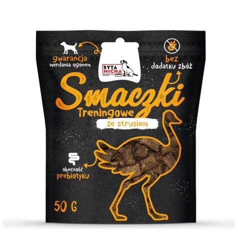 SYTA MICHA Smaczki treningowe ze strusiem 50g SYTA MICHA Smaczki treningowe ze strusiem 50g