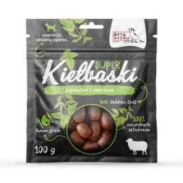 SYTA MICHA Super kiełbaski dla psa z jagnięciną i pokrzywą 100g