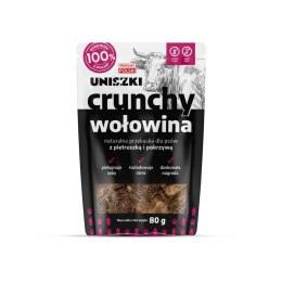 UNISZKI Crunchy wołowina - Pietruszka Pokrzywa przysmak dla psa 80g