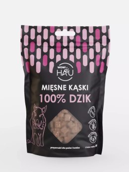 WOW! HAU - Mięsne kąski 100% dzik 120G