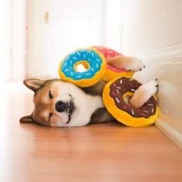 ZippyPaws pluszowy donut dla psa- truskawkowy