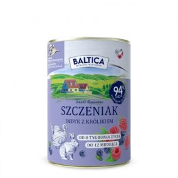 BALTICA Karma mokra dla psa dla szczeniąt Indyk z królikiem 400g