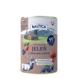 BALTICA Karma mokra dla psa jeleń z owocami leśnymi 400g