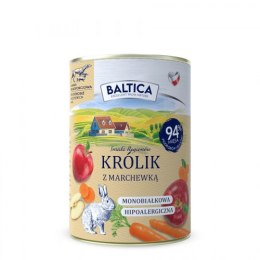 BALTICA Karma mokra dla psa królik z marchewką 400g