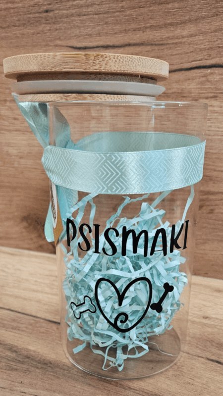 BambiStore- Szklany pojemnik na PSISMAKI 1l BambiStore- Szklany pojemnik na PSISMAKI 1l