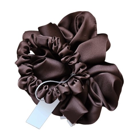 ByDANIELLE Zestaw scrunchie dla właściciela i psiaka-Dark chocolate/ czekoladowy
