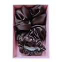 ByDANIELLE Zestaw scrunchie dla właściciela i psiaka-Dark chocolate/ czekoladowy