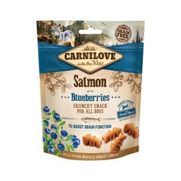 CARNILOVE Crunchy Snack - chrupiące przysmaki dla psa z łososiem i jagodami 200 g *zawiera tłuszcz z kurczaka