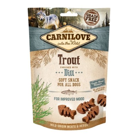 CARNILOVE Soft Snack - miękkie przysmaki dla psa z pstrągiem i koperkiem 200 g *zawiera wątróbkę drobiową CARNILOVE Soft Snack - miękkie przysmaki dla psa z pstrągiem i koperkiem 200 g *zawiera wątróbkę drobiową