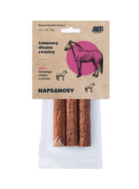 HAPPYSNACKY NAPSANOSY z koniny 3szt.