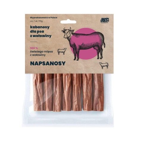 HAPPYSNACKY NAPSANOSY z wołowiny 7szt.