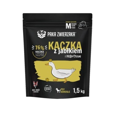 Karma sucha dla psa kaczka i jabłko 1,5 kg (roz. M)