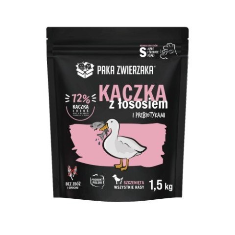 Karma sucha dla szczeniąt Kaczka i łosoś 1,5kg