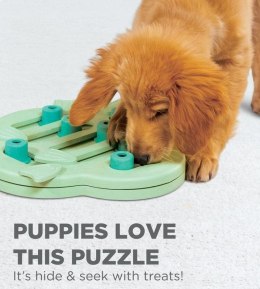 Nina Ottosson Puppy Hide 'N Slide Green - gra edukacyjna dla szczeniąt - poziom 2