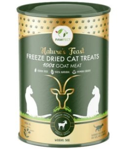 PAWFECT Liofilizowane mięso z kozy- przysmaki dla kota/psa 50g