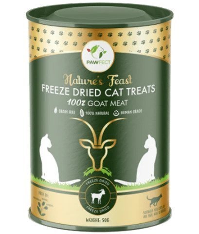 PAWFECT Liofilizowane mięso z kozy- przysmaki dla kota/psa 50g