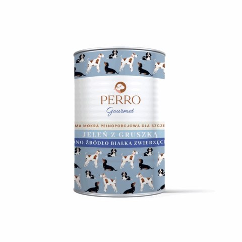 PERRO Karma mokra Gourmet JUNIOR Jeleń z gruszką - dla szczeniąt wszystkich ras 400g