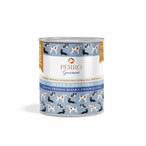 PERRO Karma mokra Gourmet JUNIOR Jeleń z gruszką - dla szczeniąt wszystkich ras 800g