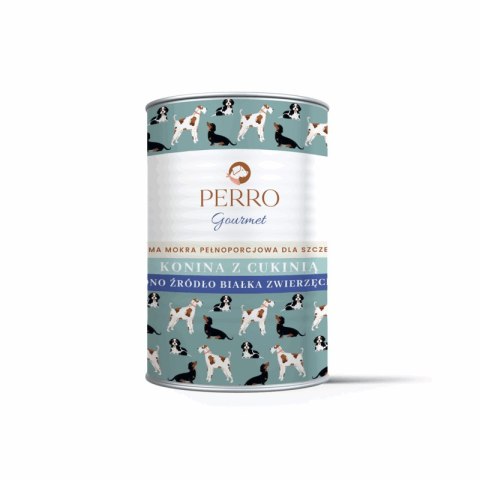 PERRO Karma mokra Gourmet KONINA z cukinią - dla szczeniąt wszystkich ras 400g