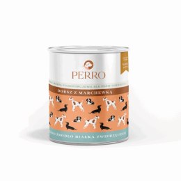 PERRO Karma mokra dla psa Dorsz z marchewką - monobiałkowa formuła dla psów dorosłych 850g