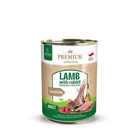 POKUSA Premium- karma mokra dla psa jagnięcina z królikiem 400g