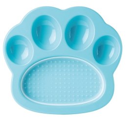 Pet Dream House Paw 2-in-1- Mała miska spowalniająca+ nakładka do lizania niebieska