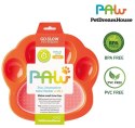 Pet Dream House Paw 2-in-1- Mała miska spowalniająca+ nakładka do lizania pomarańczowa Pet Dream House Paw 2-in-1- Mała miska spowalniająca+ nakładka do lizania pomarańczowa