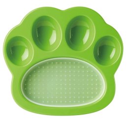 Pet Dream House Paw 2-in-1- Mała miska spowalniająca+ nakładka do lizania zielona