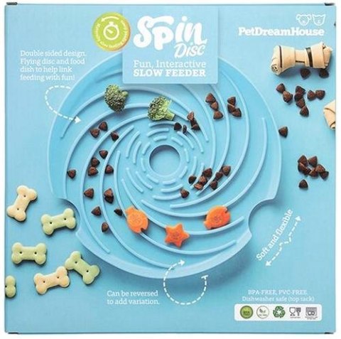 Pet Dream House Spin Lick Frisbee- frisbee i mata do lizania 2w1 niebieska