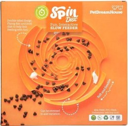 Pet Dream House Spin Lick Frisbee- frisbee i mata do lizania 2w1 pomarańczowa