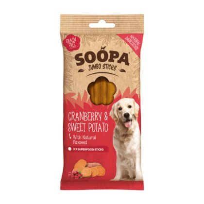 SOOPA Jumbo Dental Stick- Żurawina i Batat (170g)