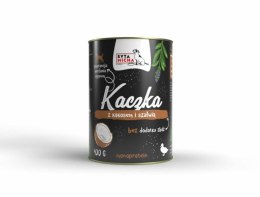 SYTA MICHA Karma mokra dla psa kaczka z kokosem i szałwią 400g
