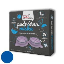 SYTA MICHA Miska składana podróżna dla psa 500ml - niebieska