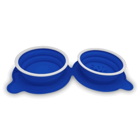 SYTA MICHA Miska składana podróżna dla psa 500ml - niebieska SYTA MICHA Miska składana podróżna dla psa 500ml - niebieska