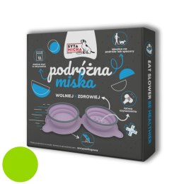 SYTA MICHA Miska składana podróżna dla psa 500ml - zielona