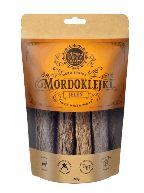 TRZYPSY Mordoklejki z jelenia dla psa 70g